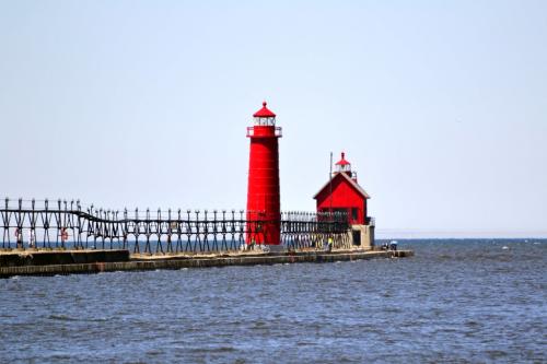The south pier, with the lighthouse.