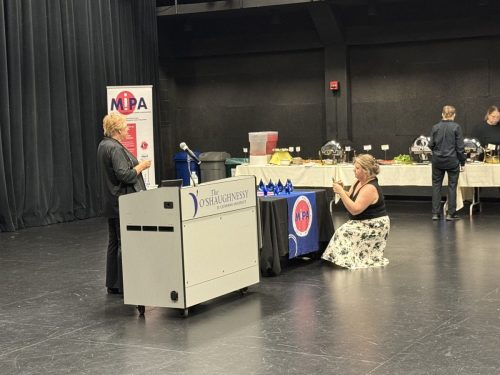 Prepping for the Midwest Book Awards in St. Paul, Minnersoter.